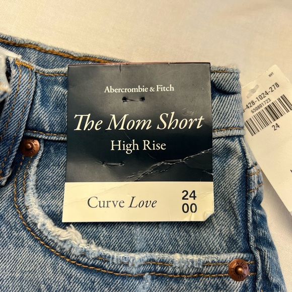 ✨ABERCROMBIE NWT - ‘The Mom Short’ High Rise Curve Love 24 / 00 - Picture 12 of 12
